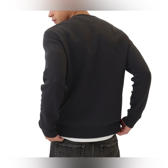 Gap New Mens Black Crew Neck Logo Sweatshirt Size Medium - Picture 2 of 7
